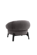 Beautiful Curved Grey Accent Armchair