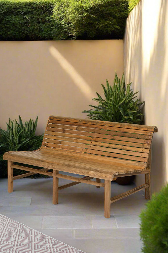 Station Bench Style Wooden Garden Bench