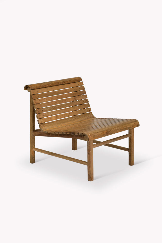 Station Bench Style Wooden Garden Chair