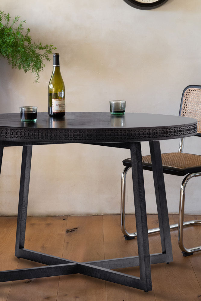 Stylish Mango Wood Round Dining Table
