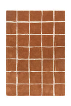 The Albany Grid Rug in Rust - Available in 3 Sizes