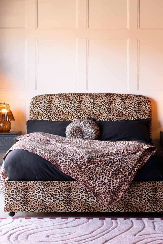 The Jagger Bed in Leopard Love Velvet - Available in 2 Sizes