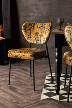 Set Of 2 Dining Chairs In Bamboo Velvet