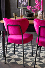Set Of 2 Dining Chairs In Harry's Hot Pink