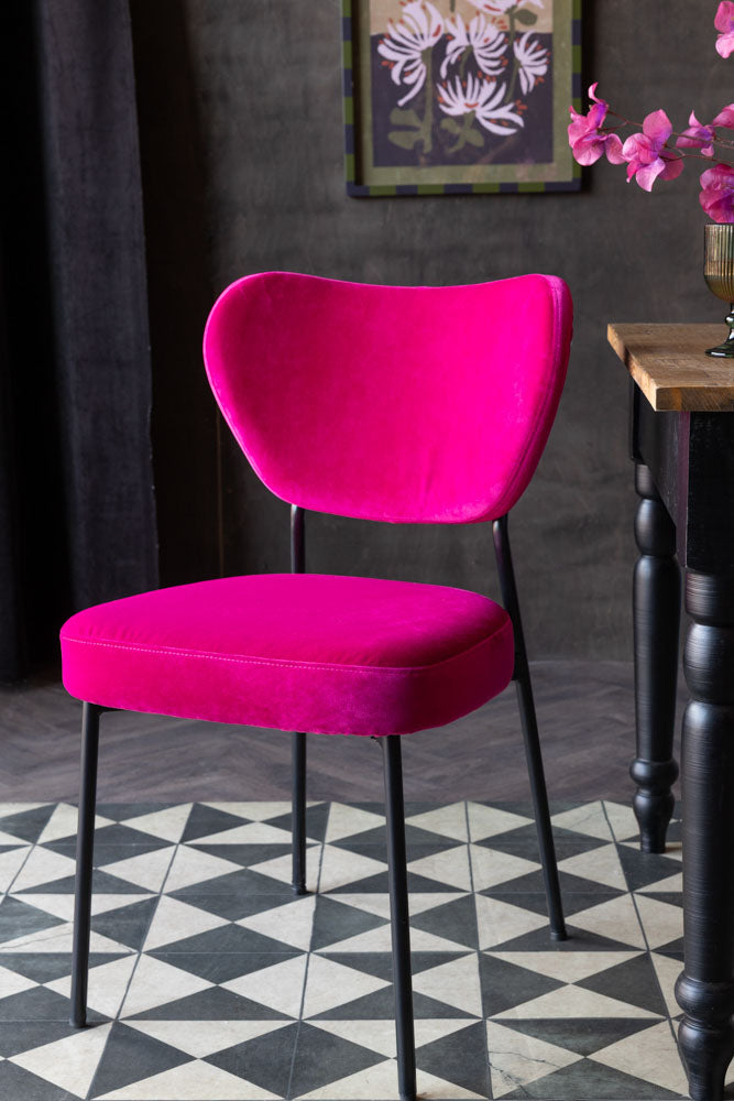 Set Of 2 Dining Chairs In Harry's Hot Pink