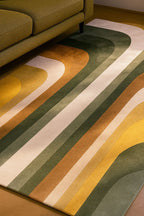 The Romy Retro Rug in Green - Available in 3 Sizes