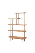 Tiered Oak Display Cabinet