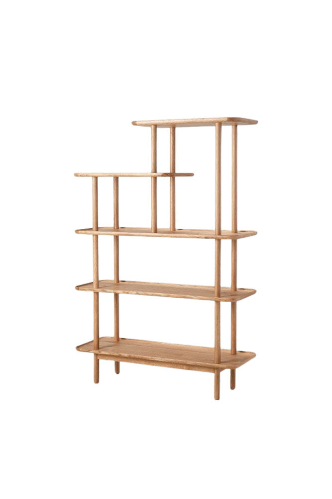 Tiered Oak Display Cabinet