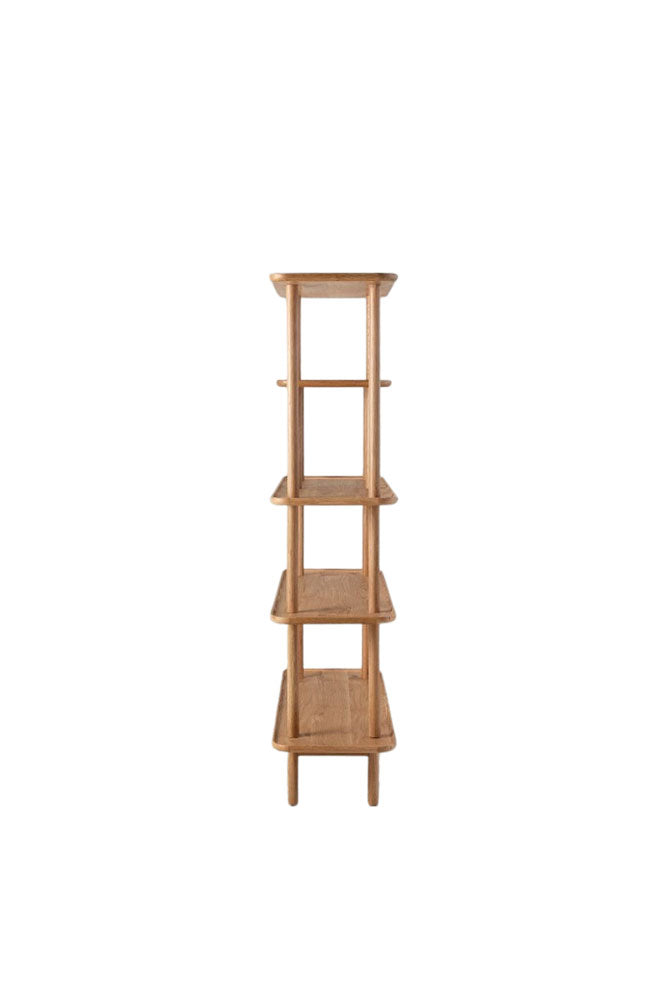 Tiered Oak Display Cabinet