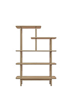 Tiered Oak Display Cabinet