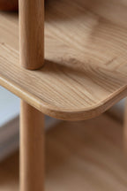 Tiered Oak Display Cabinet