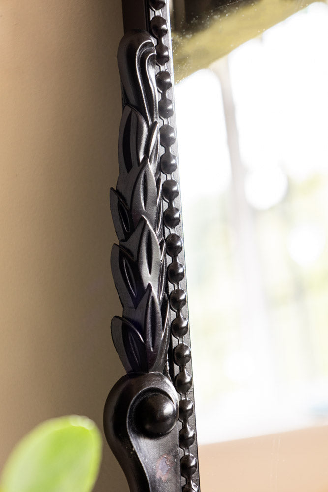 Vintage Inspired Black Framed Decorative Mirror