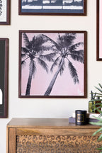 Vintage Pink Palms 50cm x 50cm Art Print - Available in 4 Options