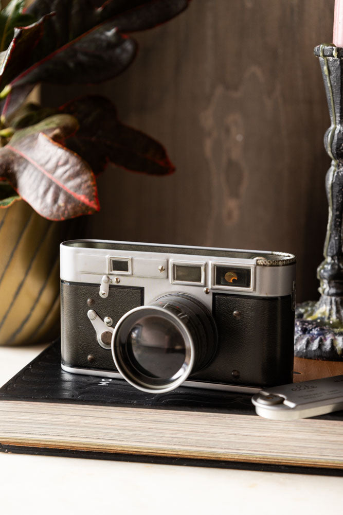 Vintage-Style Camera Storage Tin