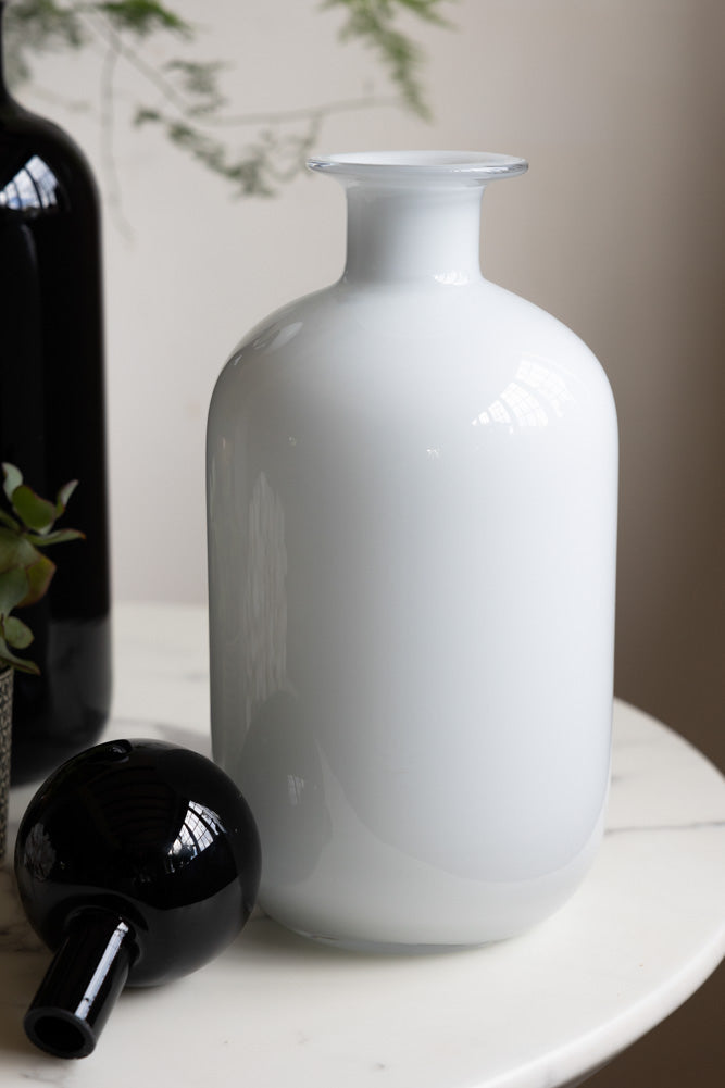 White & Black Apothecary Bottle