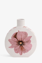 White & Pink Floral Vase
