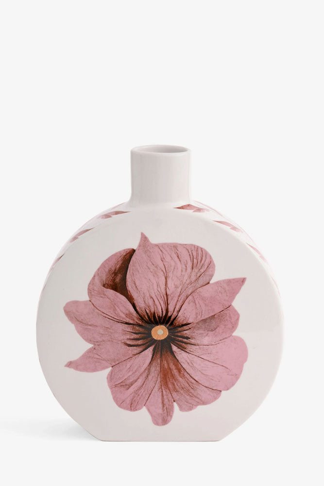 White & Pink Floral Vase