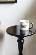 Wood Turned Black Side Table