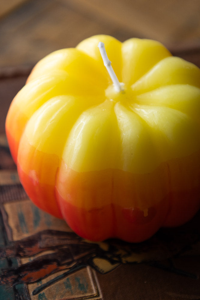 Yellow Ombre Pumpkin Candle