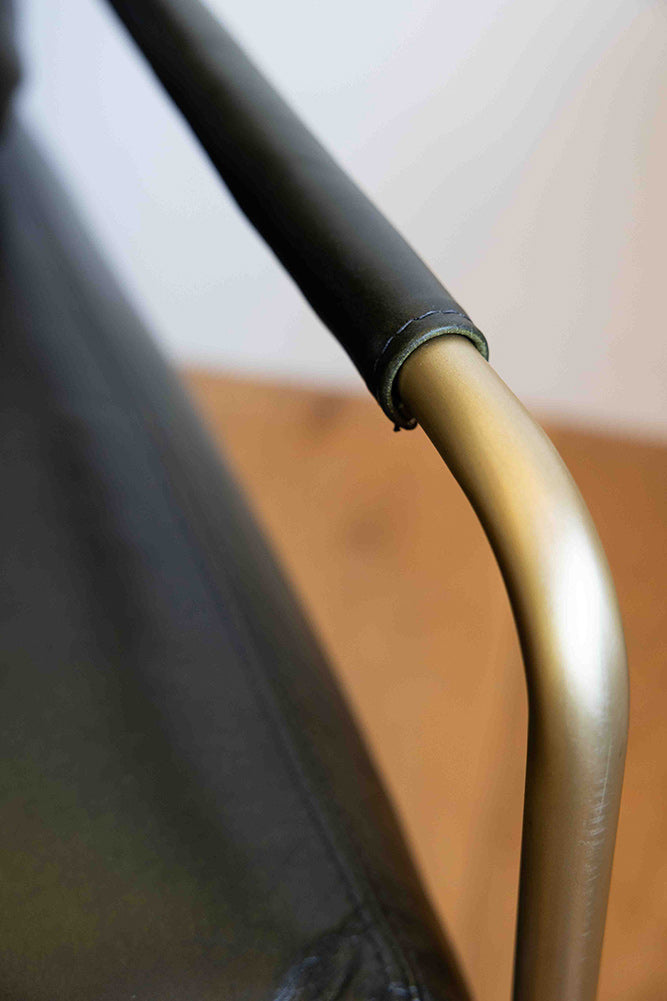 Dark Green Leather Club Chair