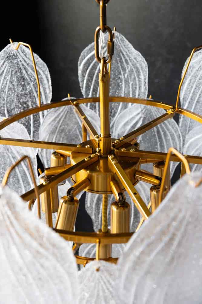 Frosted Leaves Chandelier - SECONDS