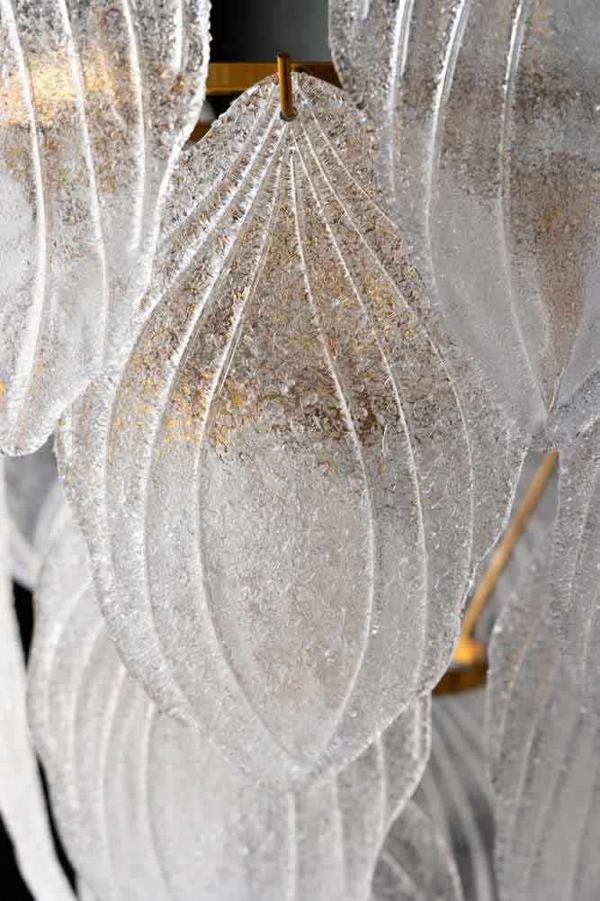 Frosted Leaves Chandelier - SECONDS