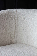 White Teddy Armchair With Gold Legs